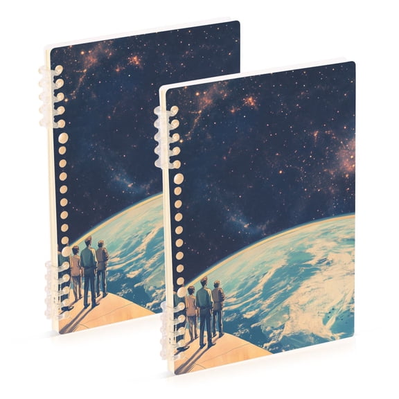 FORMRS 1-Subject Spiral Notebook 8" x 5" College Ruled 60 Refillable Sheet, Blue Earth