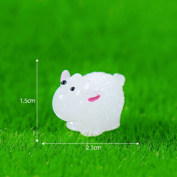 USHOBE Night Light Sheep Figurines Assorted Color Resin Decor for Home and Office 20Pcs