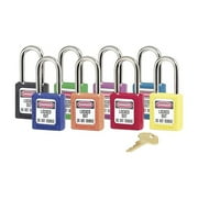 Master Lock Danger Red Safety Padlock 0.25 Shackle Diameter - Steel Shackle, Body - Red - 1 Each