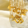 thumbnail image 2 of BKBP a Z Ins Style 18K Gold Stainless Steel Titanium 26 English Letters Bubble Letter Necklace Plated Balloon Initial Pendant With Bead Chain Dainty Jewelry Gift For Women, 2 of 8