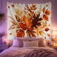 thumbnail image 2 of Autumn Maple Leaf in a Dense Botanical Cluster, Warm Watercolor-Inspired for Boho Decor Lovers, Autumnal Wall Art, Housewarming Gift Tapestry Wall Hanging for Living Room, Bedroom and Dorm, 2 of 7