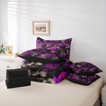 thumbnail image 6 of Homewish Spooky Skull Skeleton 7-Piece Twin Bedding,Halloween Bedding Comforter Set,Purple Rose Floral Bed Set,Black Reversible, 6 of 8