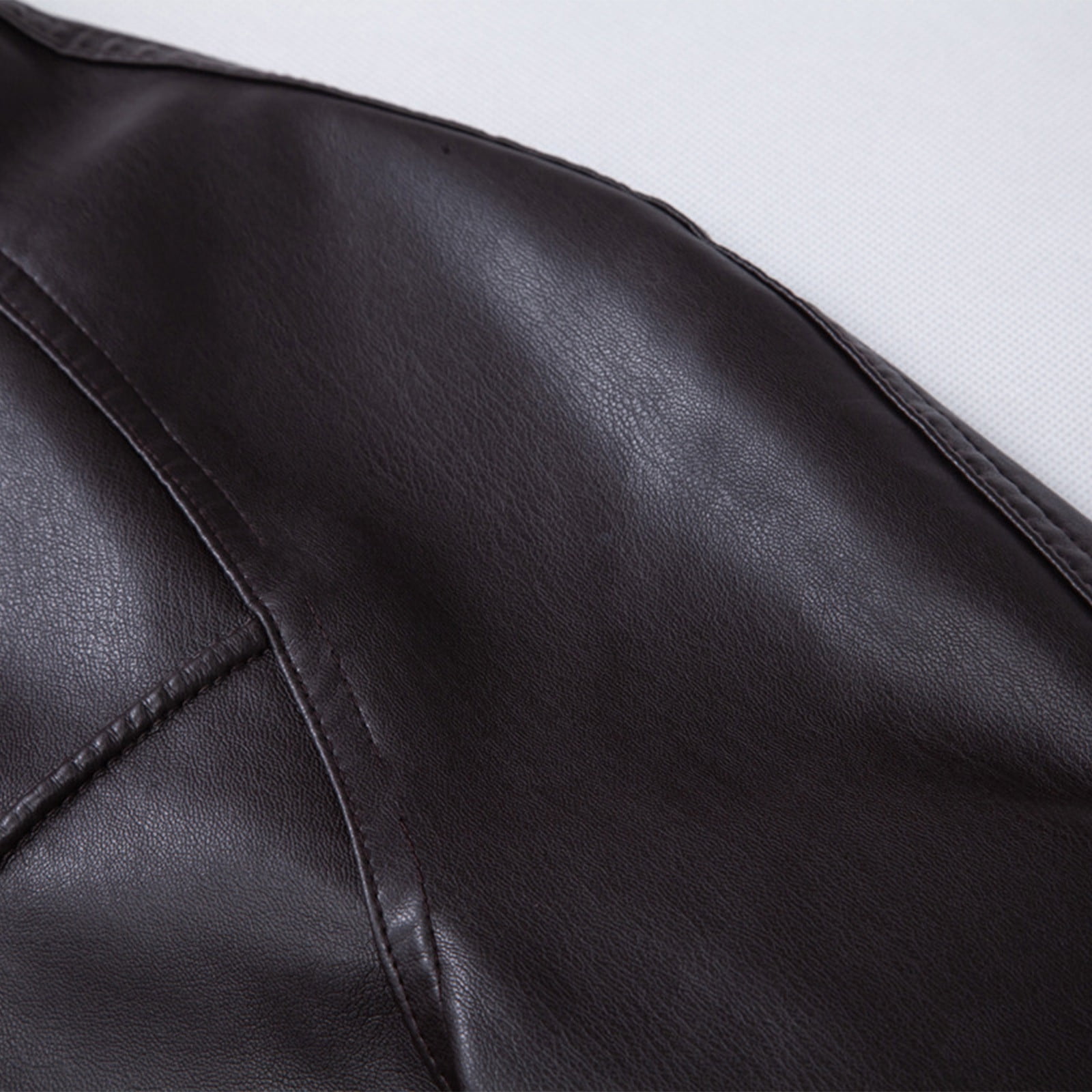 Mens Leather Jacket Full Zip Motorcycle Jackets Long Sleeve Retro Bomber Jackets Waterproof Lapel Collar Windbreak Coat Padded Waterproof Baseball Coat Fall Winter Warm Outwears