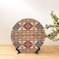 thumbnail image 6 of Balery Traditional Tribal Aztec Print Bone China Decorative Plate Ceramic Dinner Plates Art Crafts with Display Stand-6in, 6 of 6