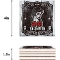 thumbnail image 3 of FMSHPON Happy Halloween Horror Skull Girl Set of 6 Coaster for Drinks, Absorbent Ceramic Stone Coasters Cup Mat with Cork Base for Home Kitchen Room Coffee Table Bar Decor, 3 of 4