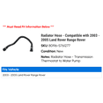 thumbnail image 2 of Radiator Hose - Compatible with 2003 - 2005 Land Rover Range Rover 2004, 2 of 2