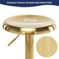 thumbnail image 4 of Brage Living Bar Stools Set of 2, Adjustable Height Swivel Bar Stools, Metal Airlift Barstools, Backless Counter Height Bar Chairs for Kitchen Dining Room Pub Cafe (Gold), 4 of 12