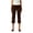 30# Brown, variant on Women's Polka Dot Fold Over Waist Capri Pants Petite Low Rise Stretch Cropped Trousers with Side Drawstring Red XL