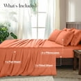 thumbnail image 2 of Lux Decor Full Size Bed Sheets - 6 Piece Ultra-Soft Microfiber Sheets Set, Deep Pocket Fitted Sheet, Flat Sheet & 4 Pillowcases, Breathable Hotel Luxury, OEKO-TEX Certified, Coral, 2 of 10