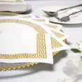 thumbnail image 2 of Efavormart 20 Pack 10"x10" - White Airlaid Paper Cocktail Napkins, Soft Linen-Feel Napkin With Gold Greek Key Design - Ideal for Wedding Ceremony, Birthday Celebrations, Party, Event, Banquet, 2 of 5