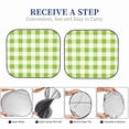 thumbnail image 5 of Picia White Green Plaid 2 Piece Car Windshield Sun Shade Foldable | Foldable Sun Shield for Front Window Blocks UV Rays and Keeps Your Vehicle Cool-Large, 5 of 7