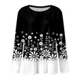 thumbnail image 4 of PENGXIANG Hauts Quotidiens pour Femmes Manches Longues Blouse Confortable à Imprimé Floral Tunique Décontractée Col Pull Chemises, 4 of 4