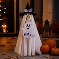 thumbnail image 3 of Ktlvex Halloween Ghost Decorations, Ghost Goose Outfit with Witch Hat, Outdoor Yard Porch Standing Halloween Display for Home Holiday Party Decor（B）, 3 of 5