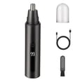 thumbnail image 1 of Recortadora de pelo nasal SYAWS, pantalla LED recargable por USB, negra, 1 of 7