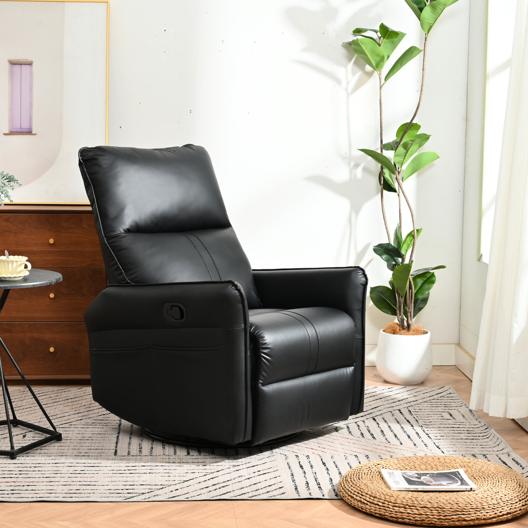 360° Swiveling Rocking Chair with Adjustable Recline / Sturdy Support up to 330 lbs