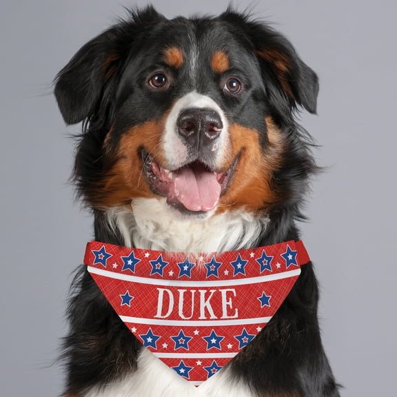 Personalized Stars and Stripes Dog Bandana Collar Cover