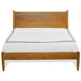 thumbnail image 4 of Camaflexi Mid Century Platform Bed Wood Panel Bed Frame with Headboard, Queen, Castahno, 4 of 10