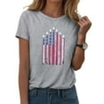thumbnail image 2 of ORT Womens American Flag Shirt July 4th T-Shirt USA Flag Stars Stripes Graphic Short Sleeve Casual Tops(Z4-Grey,XXL), 2 of 5