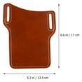 thumbnail image 4 of Zoyueyie Cell Phone Waist Bag PU Leather Cell Phone Protective Pouch Practical Mobile Phone Storage Bag for Men Male (Brown), 4 of 10