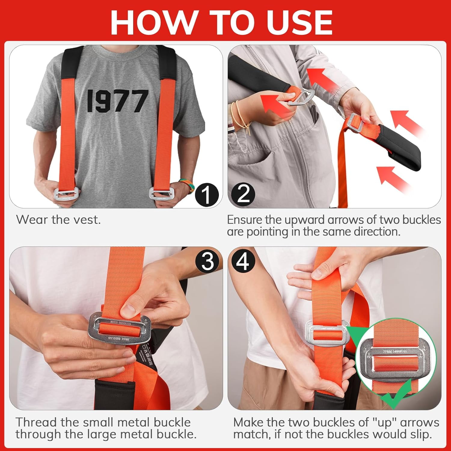 Ytonet Lifting Moving Straps, 2-Person Adjustable Shoulder Moving Straps Supports up to 800 Pounds for Carrying Heavy Objects