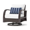 thumbnail image 3 of RST Brands Barcelo 5-piece Wicker and Fabric Motion Club Set in Ink/White, 3 of 5