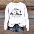 thumbnail image 2 of Venzia Women Halloween Crewneck Sweatshirt, Black Long Sleeve Pullover Top, Casual Fall Graphic Sweatshirt, 2 of 4