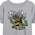 thumbnail image 3 of Teenage Mutant Ninja Turtles: Mutant Mayhem - Raphael Going In Loud - Juniors Ideal Flowy Muscle T-Shirt, 3 of 5