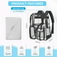 thumbnail image 2 of Mochila transparente Attmu Heavy Duty PVC transparente negra, 2 of 7