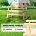 thumbnail image 2 of Ktaxon 33.5" Patio Rocking Chair, Outdoor Wooden 2-Person Rocker, Loveseat Rocking Seating with High Slatted Backrest, for Garden Porch Backyard, Original Wood, 2 of 7
