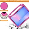 thumbnail image 3 of Dteck Kids Case for Samsung Galaxy Tab S10 FE+ / S10 FE Plus 13.1 Inch tablet, Child Proof Lightweight Shockproof EVA Foam Handle Stand Protective Case,Rose, 3 of 5