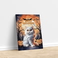 thumbnail image 3 of Mummy Persian Happy Halloween with Pumpkins Bats Spooky Fun Vertical Matte Canvas Poster Cat Lover Kitten Owner Gifts Wall Art Home Decor - 00019, 3 of 5