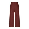 thumbnail image 5 of Yghzkop Women's Tailored Wide Leg Ankle Pants Solid Color Straight Cut Cropped Trousers office to Casual Stretch Work Pants Professional Slacks Pocket Slim Fit, 5 of 9
