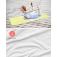 thumbnail image 4 of Yellow White Stripe Yoga Towel for Hot Yoga Non Slip, Modern Rustic Vertical Striped Yoga Mat Towel Absorbent Yoga Sweat Towels Microfiber Hot Yoga Blanket for Bikram Pilates 26"x70", 4 of 7