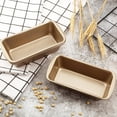 thumbnail image 7 of 1 Pack Non Stick Loaf Pan, Toast Baking Muffin Pans Mold with Silicone Spatula and Food Brush Sets, 7.6 x 3.7 Inches Rectangle Baking Tray (Gold), 7 of 7