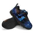thumbnail image 3 of Pointodoor Bat Sneakers for Boys Size 1.5 Knitted Mesh Sports Shoes with Blue Cobweb Print Kids Halloween Jogging Athletic Walking Shoes Lightweight with Adjustable Strap, 3 of 7