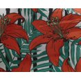 thumbnail image 4 of oneOone Georgette Viscose Rust Fabric Leaves & Flower Craft Projects Decor Fabric Printed By The Yard 42 Inch Wide, 4 of 4
