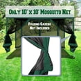 thumbnail image 6 of Sunrise 10'Lx6.4'W Replacement Mosquito Netting for 10'x10' Folding Gezebo (Mesh Sidewalls ONLY), w/Zipper, 4 Pack (Green), 6 of 10