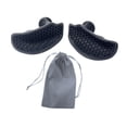 thumbnail image 2 of jinwen 2Pcs Weight Lifting Grips with Drawstring Bag Bar Bodybuilding Workout Grips Black, 2 of 9