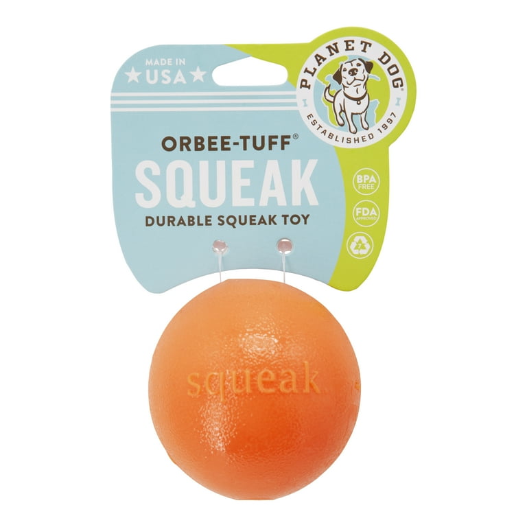 Planet Dog Orbee Tuff Squeak Ball Dog Toy Orange One Size