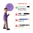 thumbnail image 4 of 24Pcs Dry Erase Circles Removable Vinyl Dot Stickers for School Classroom Table & Desk 11.8Inch, 4 of 5