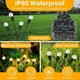thumbnail image 4 of 2 Pack Solar Garden Lights, New Upgraded 8 LED Firefly Lights Solar Outdoor Waterproof, High Flexibility Swaying Lights Solar Outdoor Lights for Pathw, 4 of 4