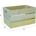 thumbnail image 6 of Poole & Sons Wooden Storage Crate with Hand Holes, 14 x 10 x 9 Inside Dimensions, 6 of 6