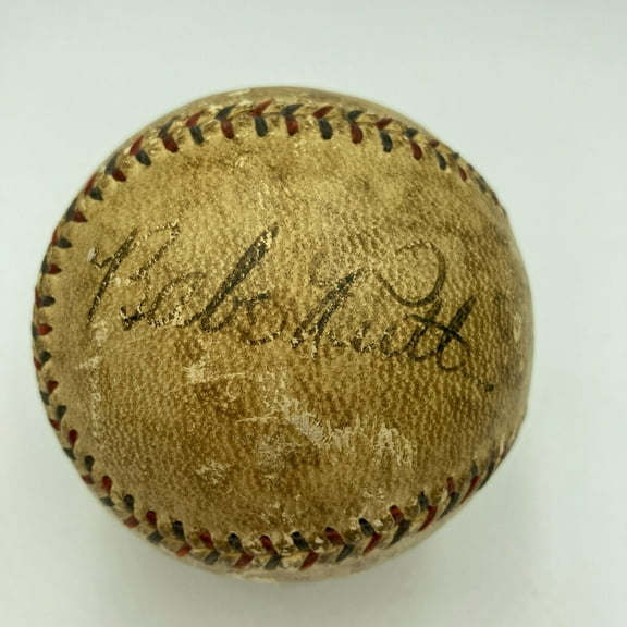 Babe Ruth Single Signed American League Baseball JSA  Beckett COA