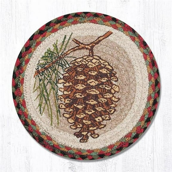 Capitol Importing 80-081P 10 x 10 in. Pinecone Printed Round Swatch