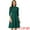 Dark Green, variant on Unique Bargains Women's Sheath 3/4 Sleeves Stand Collar A-Line Dress L Black