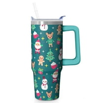 Merry Christmas 30oz Tumbler with Handle and Straw Vacuum Insulated Stainless Steel Water Bottle for Home Travel Holiday Drinks