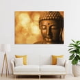 thumbnail image 4 of Bronze Buddha Statue with Golden Bokeh Background Poster Decorative Painting Canvas Wall Art Living Room Posters Bedroom Painting,Unframe-style,28×41inch (70×105cm), 4 of 8