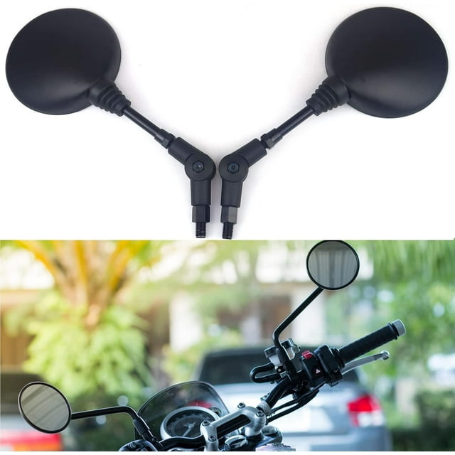 Motorcycle Rear View Side Mirrors mm Chrome for Honda Sports Bike Suzuki Scooter Cruiser