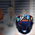 thumbnail image 3 of Protector de cabeza de boxeo de cuero PU Cola Casco de boxeo, 3 of 4