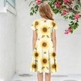 thumbnail image 5 of Grblisyd Girls Dresses Size 10-12 Casual Short Sleeve A Line Dresses Fashion Floral Print Summer Crew Neck Sundress, 5 of 5